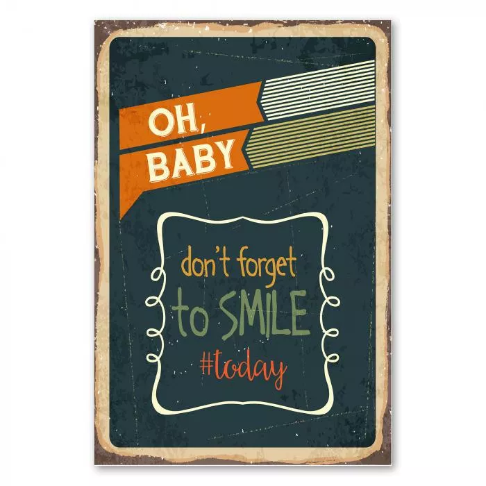 Retro Schild im Vintage Stil mit der Botschaft 